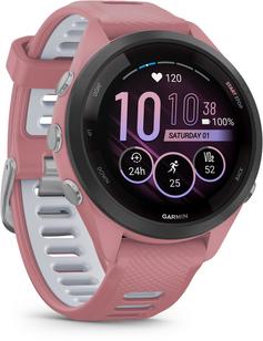 Rückansicht von Garmin Forerunner 265 S Music Sportuhr pink