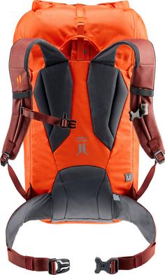 Rückansicht von Deuter Durascent 28 SL Alpinrucksack Damen papaya-redwood