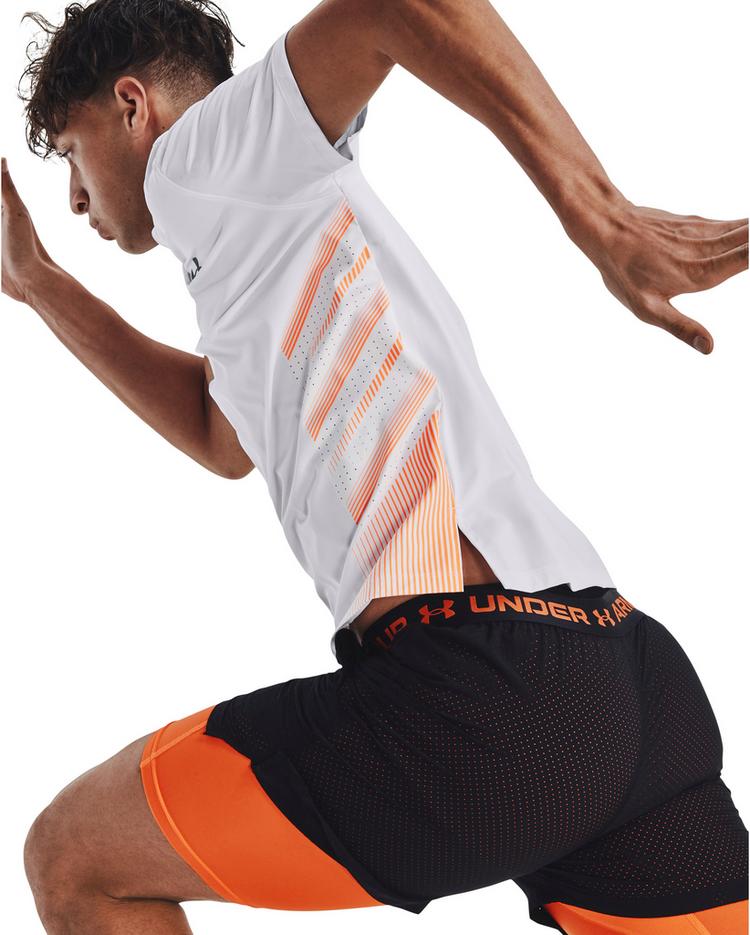 Under Armour Under Armour ISO-CHILL LASER Funktionsshirt Herren - white-orangeblast-reflective - 3 | SportScheck