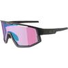 Bliz Fusion Brille - matt black-begonia-violet with blue multi