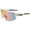 Bliz Fusion Brille - matt white-smoke with red multi