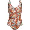 sunseeker Badeanzug Damen - rust print