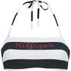 Tommy Hilfiger BANDEAU UW PRINT Bikini Oberteil Damen - wsw rugby stripe desert sky