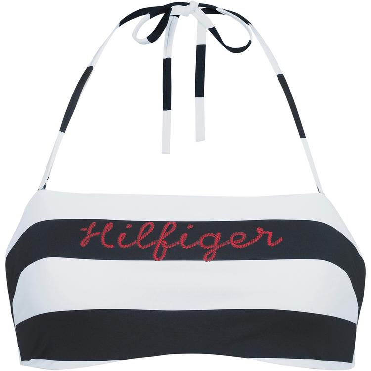 Tommy Hilfiger Tommy Hilfiger BANDEAU UW PRINT Bikini Oberteil Damen - wsw rugby stripe desert sky - 0 | SportScheck