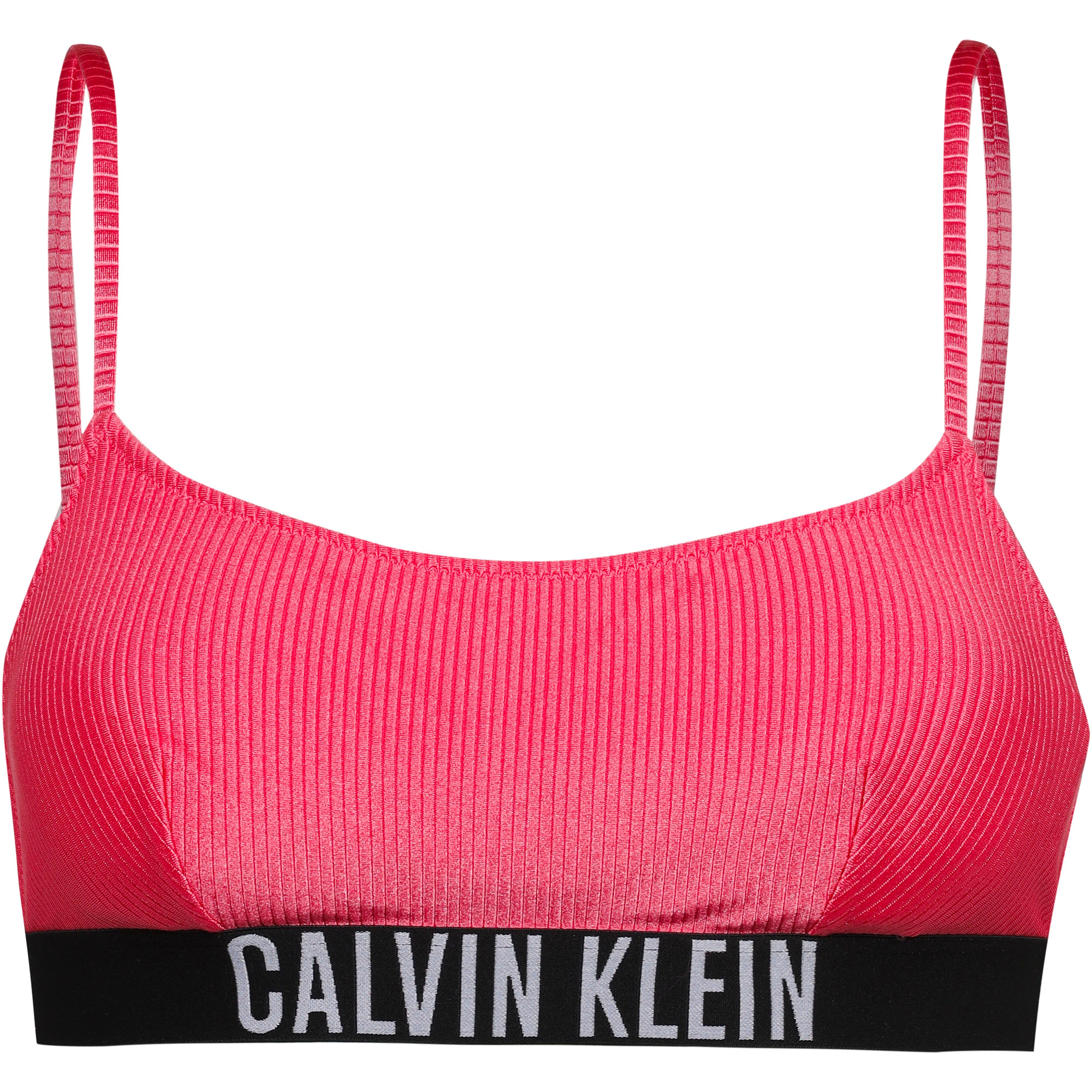 Calvin Klein INTENSE POWER RIBS Bikini Oberteil Damen pink flash im