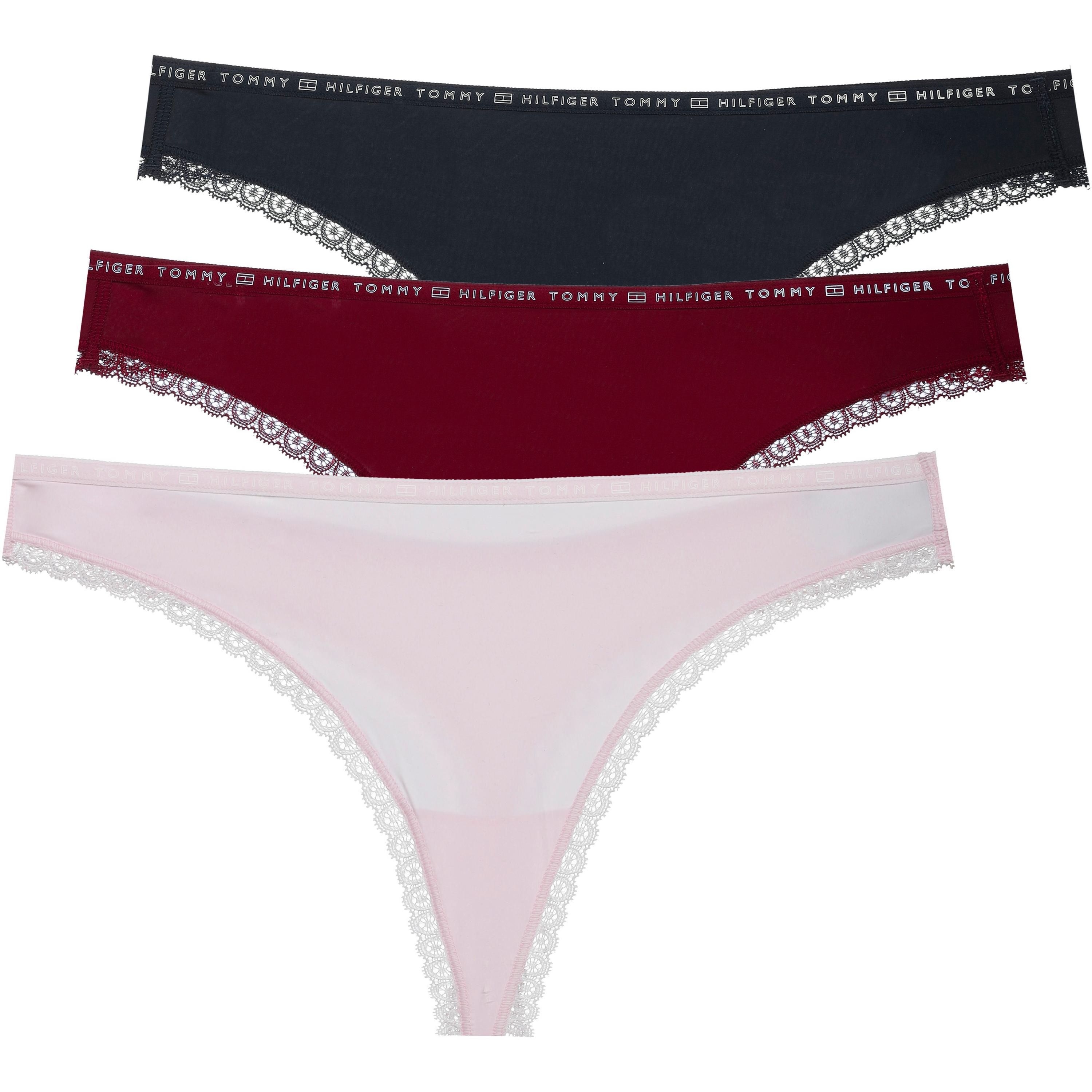 Tommy Hilfiger 3P THONG MICRO LACE String Damen