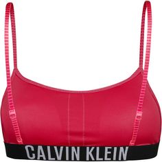 Rückansicht von Calvin Klein INTENSE POWER RIB-S Bikini Oberteil Damen pink flash