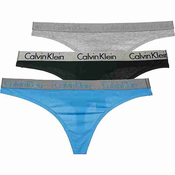 Calvin Klein RADIANT COTTON String Damen grey hthr-blue-green