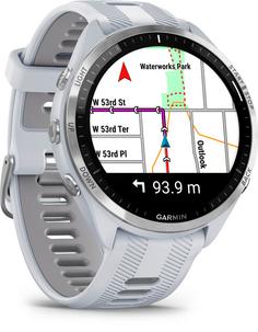 Rückansicht von Garmin Forerunner 965 Sportuhr whitestone