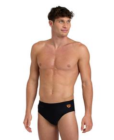 Rückansicht von Arena Zip Badeslip Herren black