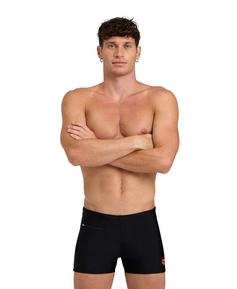 Rückansicht von Arena Zip Kastenbadehose Herren black