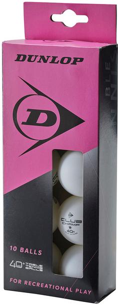 Dunlop 40+ 10 POLYBAG Tischtennisball white