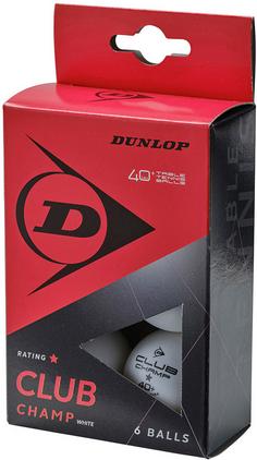 Dunlop 40+ CLUB CHAMP 6 Tischtennisball white