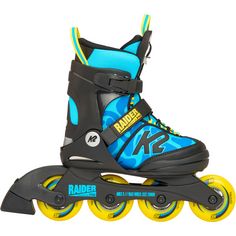 Rückansicht von K2 RAIDER PRO Inline-Skates Kinder blueyellow