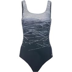 Lascana Batik Badeanzug Damen black-gray