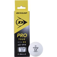 Dunlop 40+ PRO TOUR 3 Tischtennisball white