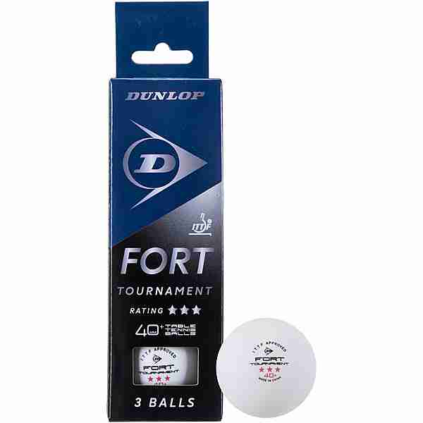 Dunlop 40+ FORT TOURNAMENT 3 Tischtennisball white