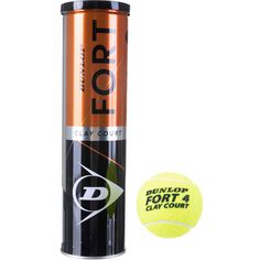 Dunlop FORT CLAY COURT 4TIN Tennisball gelb
