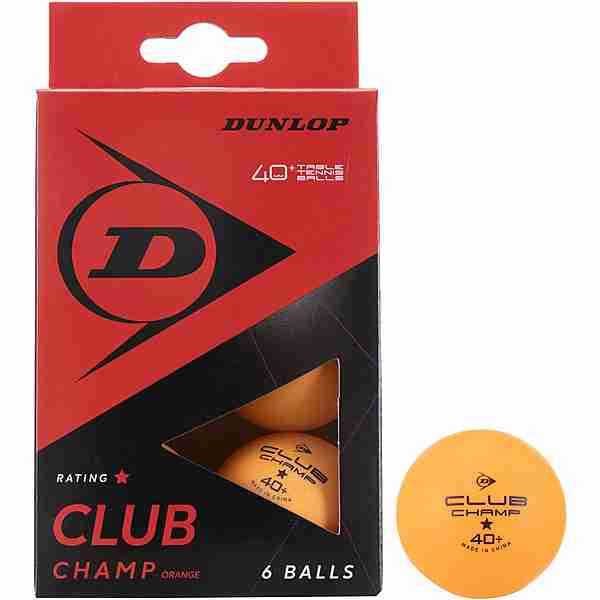 Dunlop 40+ CLUB CHAMP 6 Tischtennisball orange
