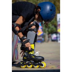 Rückansicht von ROLLERBLADE FURY Inline-Skates Kinder black-yellow