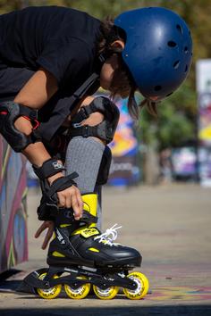 Rückansicht von ROLLERBLADE FURY Inline-Skates Kinder black-yellow