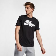 Rückansicht von Nike Sportswear JDI T-Shirt Herren black-white