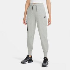 Rückansicht von Nike NSW Tech Fleece Sweathose Damen dk grey heather-black