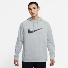 Rückansicht von Nike DRY GRAPHIC Hoodie Herren dk grey heather-black