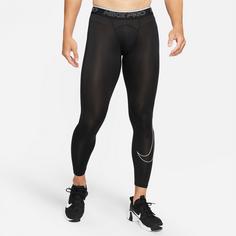 Rückansicht von Nike Dri-Fit Pro Tights Herren black-white