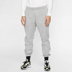 Rückansicht von Nike NSW Club Sweathose Herren dk grey heather-matte silver-white