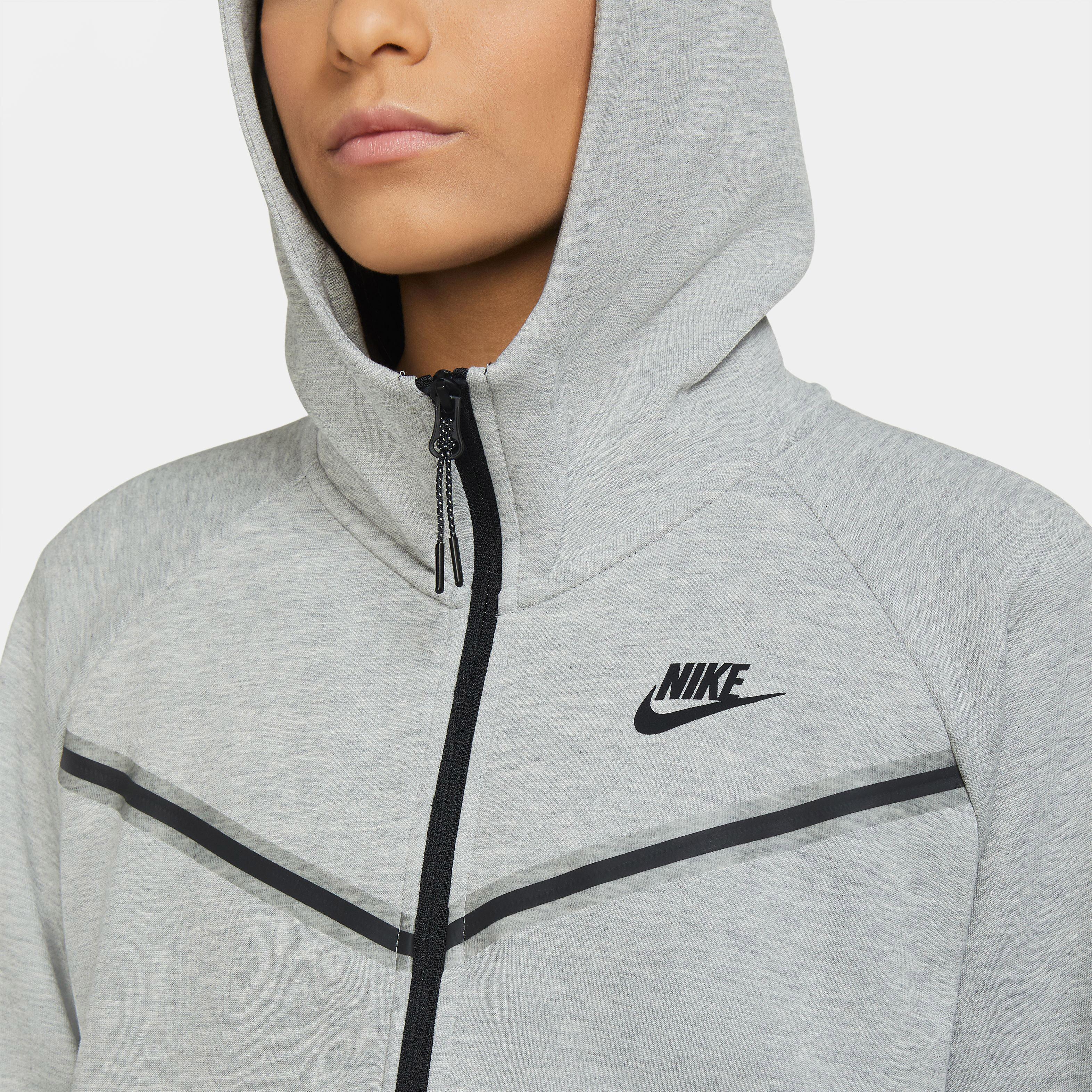 Nike Tech Fleece Sweatjacke Damen dk grey heather-black im Online