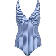 S.OLIVER Badeanzug Damen light blue-white