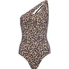 BRUNO BANANI Badeanzug Damen brown print