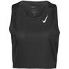 Nike DRI-FIT RACE Croptop Damen - black-reflective silv