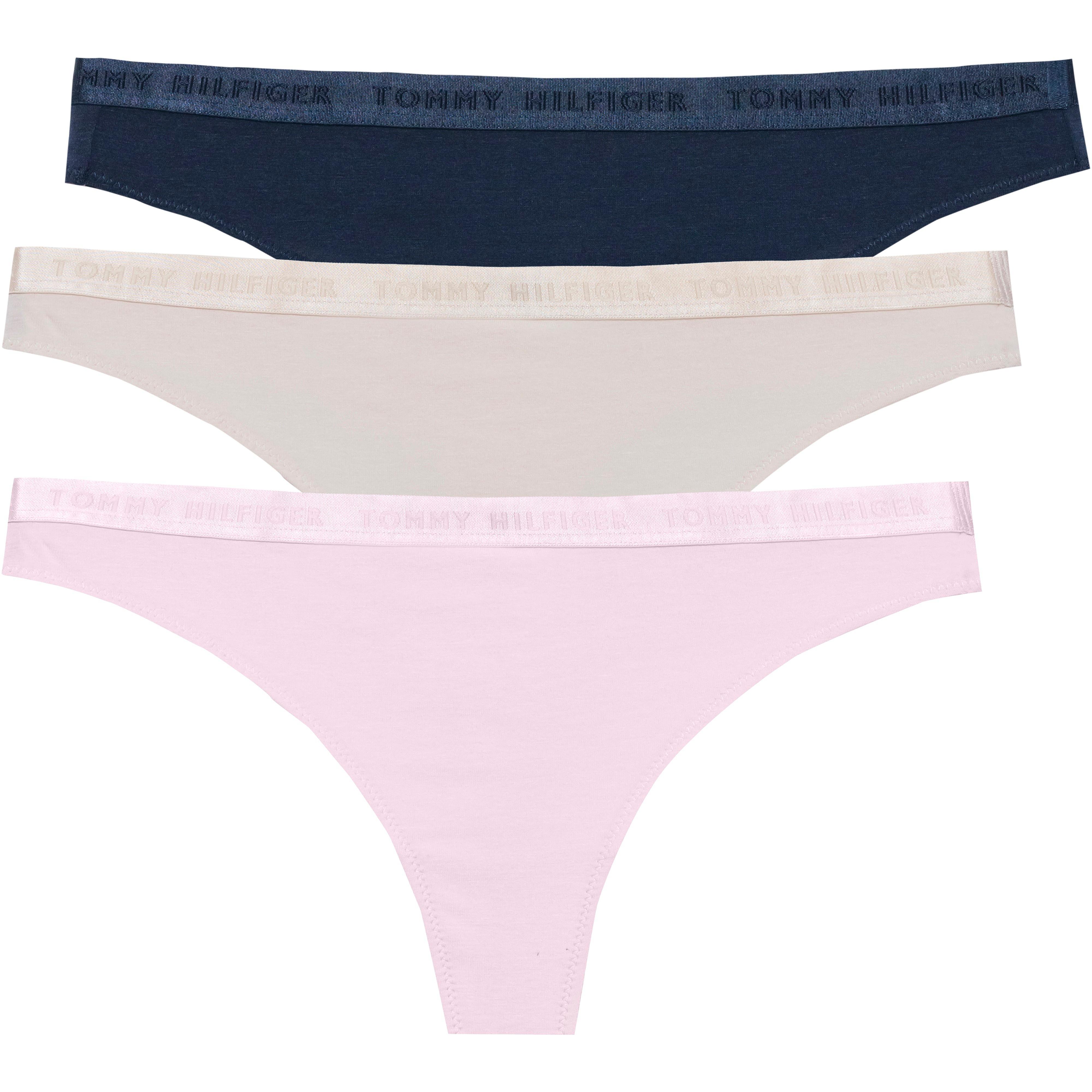 Tommy Hilfiger 3 PACK THONG (EXT SIZES) Unterhose Damen pink