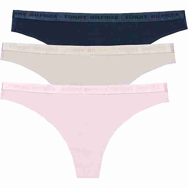 Tommy Hilfiger 3 PACK THONG (EXT SIZES) String Damen pink-feather white-desert sky
