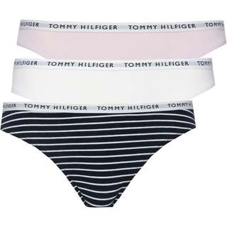 Tommy Hilfiger 3P BIKINI PRINT (EXT SIZES) Slip Damen stripe-white-light pink