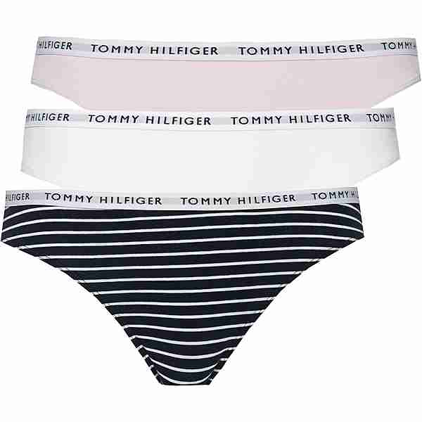 Tommy Hilfiger 3P BIKINI PRINT (EXT SIZES) Slip Damen stripe-white-light pink