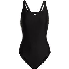 adidas 3S MID SUIT Schwimmanzug Damen black-white