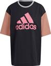 adidas Boyfriend T-Shirt Damen - black-clay strata-medium grey heather-pink fusion