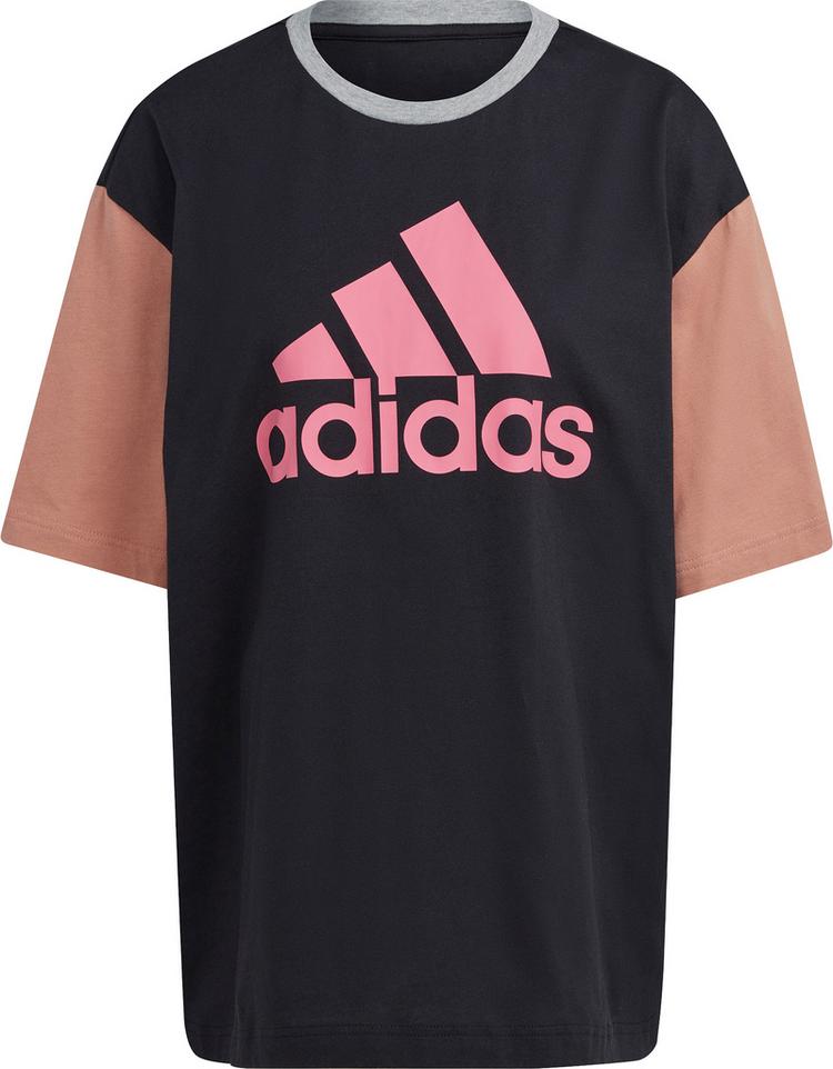adidas adidas Boyfriend T-Shirt Damen - black-clay strata-medium grey heather-pink fusion - 0 | SportScheck