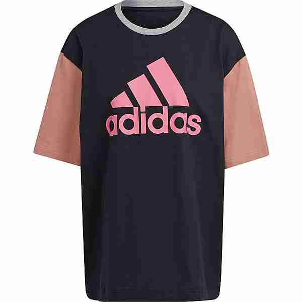 adidas Boyfriend T-Shirt Damen black-clay strata-medium grey heather-pink fusion