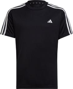 adidas 3 STRIPES Funktionsshirt Kinder black-white