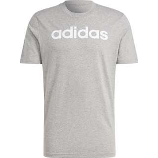 adidas ESSENTIALS LINEAR EMBROIDERED LOGO T-Shirt Herren medium grey heather
