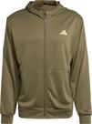 adidas TRAIN ESSENTIALS SEASONAL Trainingsjacke Herren - olive strata-pulse lime
