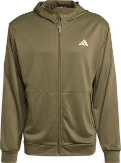 adidas TRAIN ESSENTIALS SEASONAL Trainingsjacke Herren olive strata-pulse lime