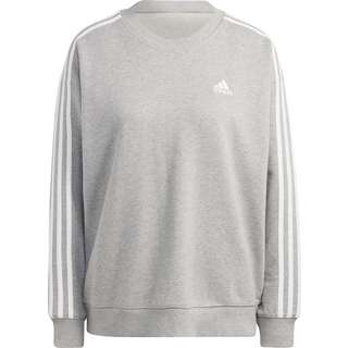adidas 3Streifen Sweatshirt Damen medium grey heather-white