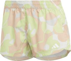 adidas PACER TRAIN ESSENTIALS Funktionsshorts Damen pulse lime-print