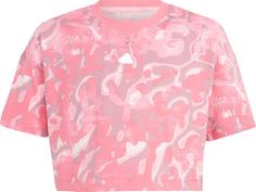adidas AOP T-Shirt Kinder clear pink-orchid fusion-wonder orchid