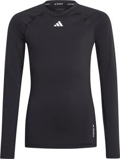 adidas TECHFIT Funktionsshirt Kinder black-white